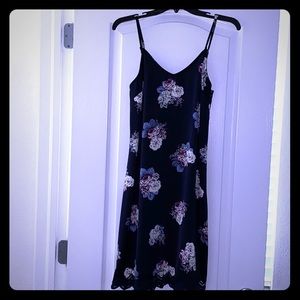 Xhilaration blue floral slip dress